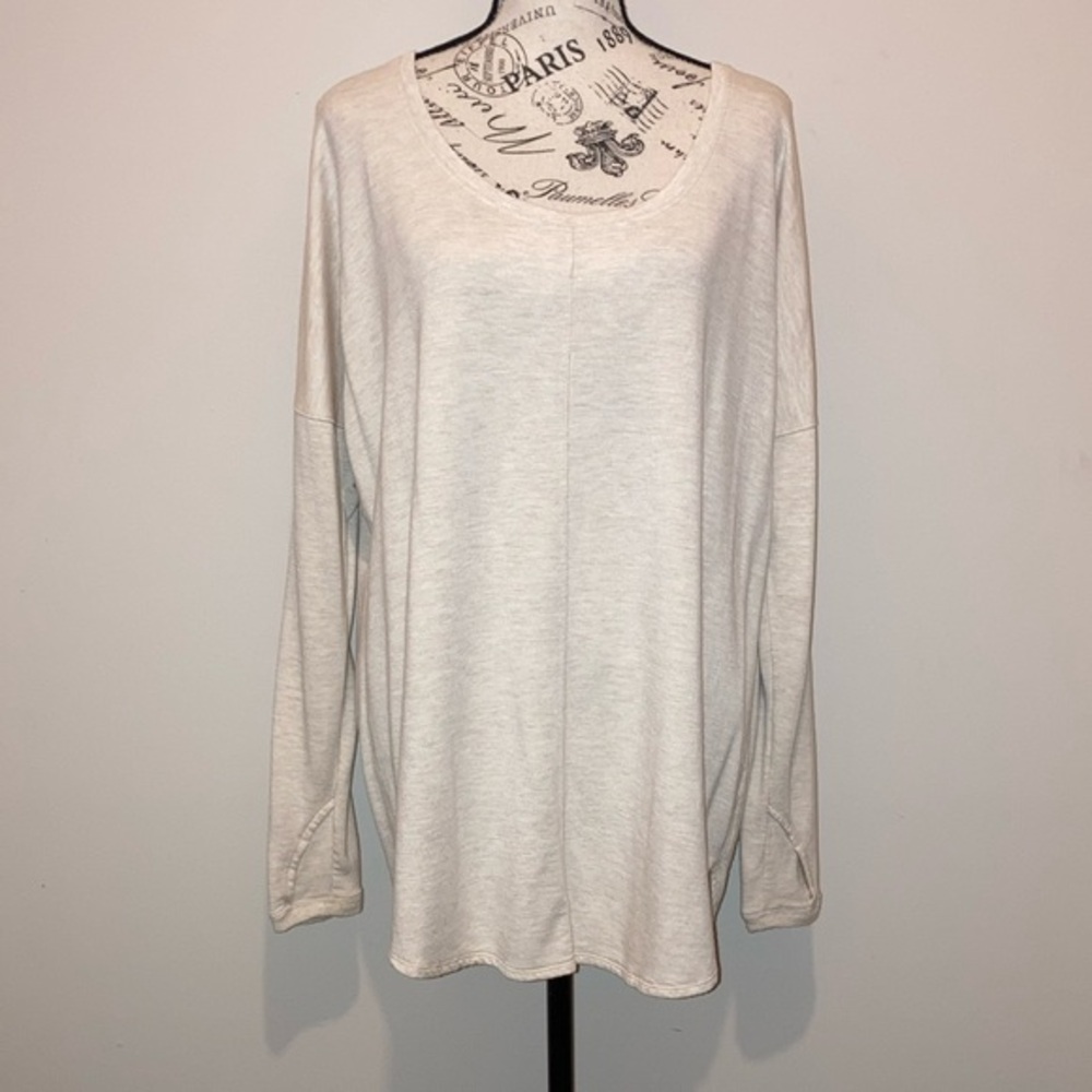 Athleta Stratus II Women's Cream Long Sleeve Top Sz L